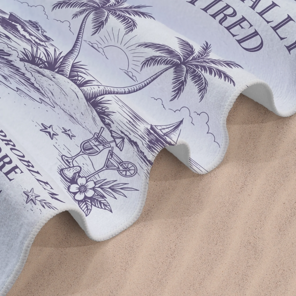 Custom Beach Towel - Personalized Retirement Gifts For Women, Men - Officially Off The Clock