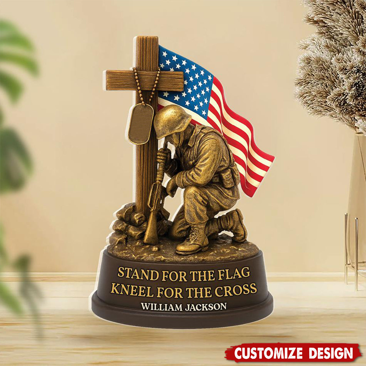 Veterans Military Acrylic Plaque - Personalized Gifts For Veteran