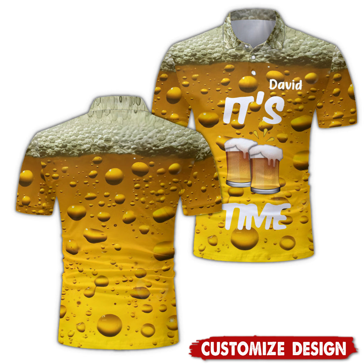 It's Beer Time - Personalized Beer Polo Shirt