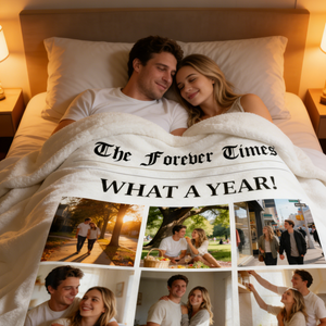 Personalized Newspaper Couple Blanket