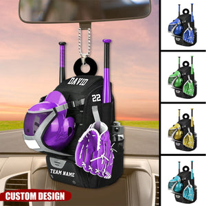 Personalized Baseball/Softball Bag Car Ornament-Gift For Baseball/Softball Players