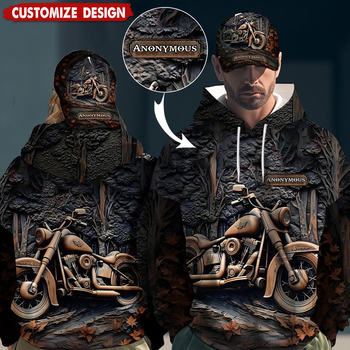 Time To Ride - Personalized Biker All Over Print Hoodie