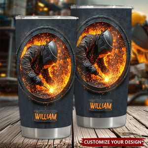 Gift For Welder Man - Personalized Welder Tumbler