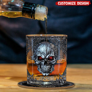 Cool Skull - Personalized Skull Whiskey Glass