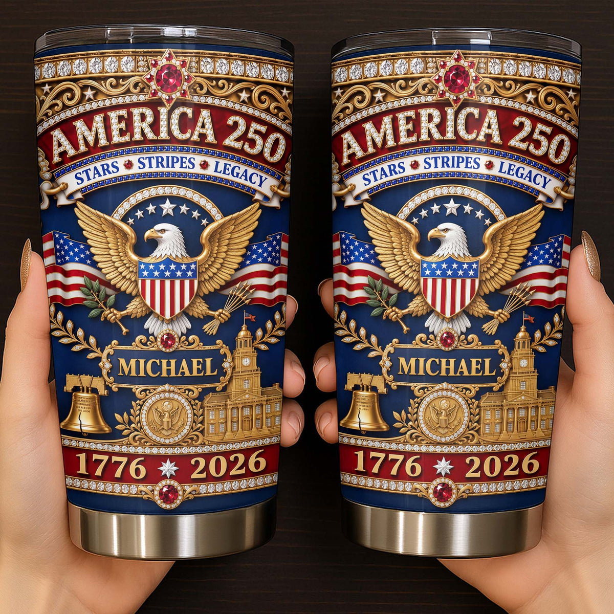 America Stars Stripes Legacy, Stainless Steel Tumbler, Gift For Patriots
