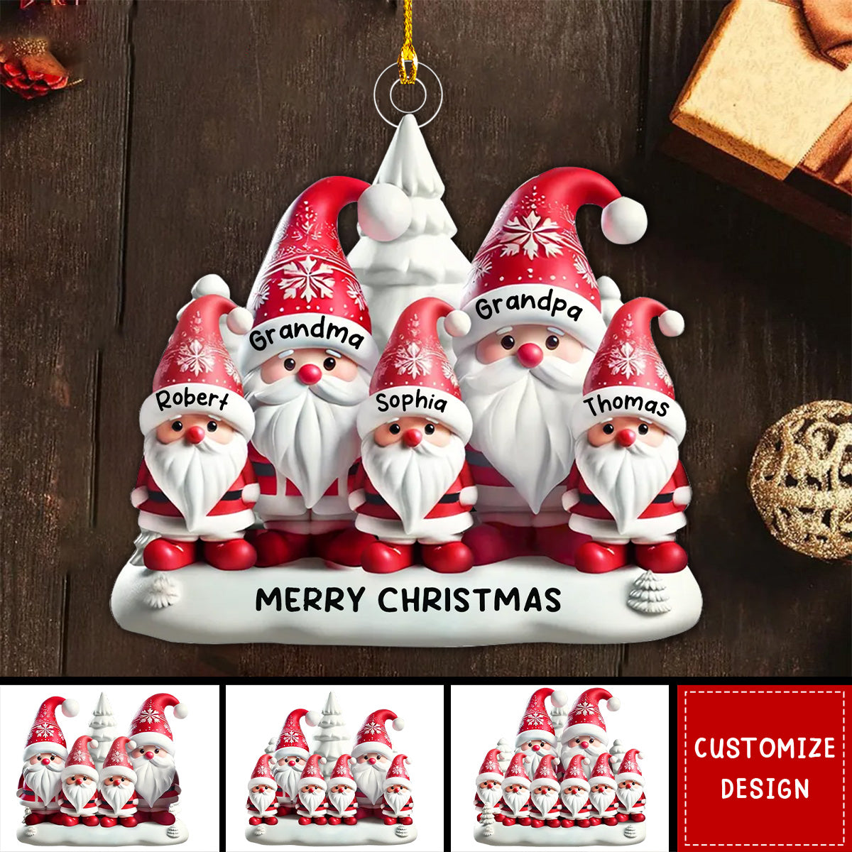 Personalized Merry Christmas Family Ornament-2024 New Release