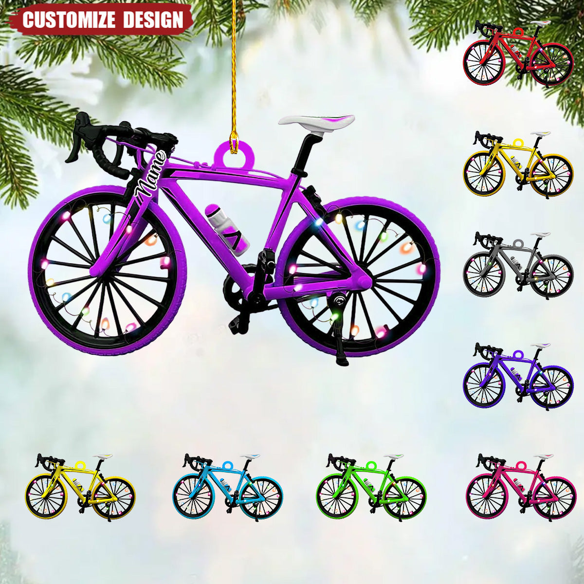 Personalized road bicycle Christmas Ornaments - Gift For Bicycle Rider - 2024 New Release