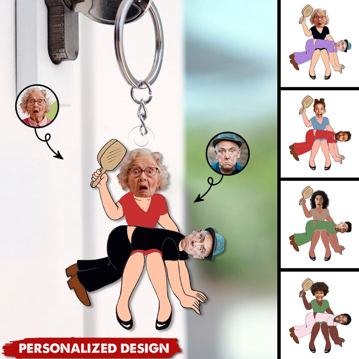 Funny Couple Personalized Keychain