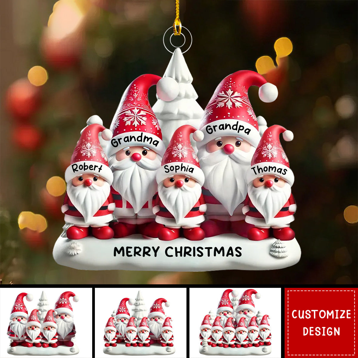 Personalized Merry Christmas Family Ornament-2024 New Release