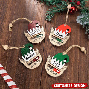 Personalized Daily Elf Report Christmas Ornament - Gift for Kids