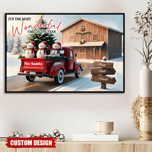 Personalized It's The Most Time Of The Year Family Poster