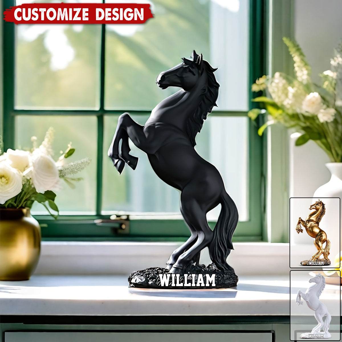 Art Deco Acrylic Horse Plaque-Living Room, Bedroom, Study Room Ornament, ldeal Gift for Equestrian Enthusiasts