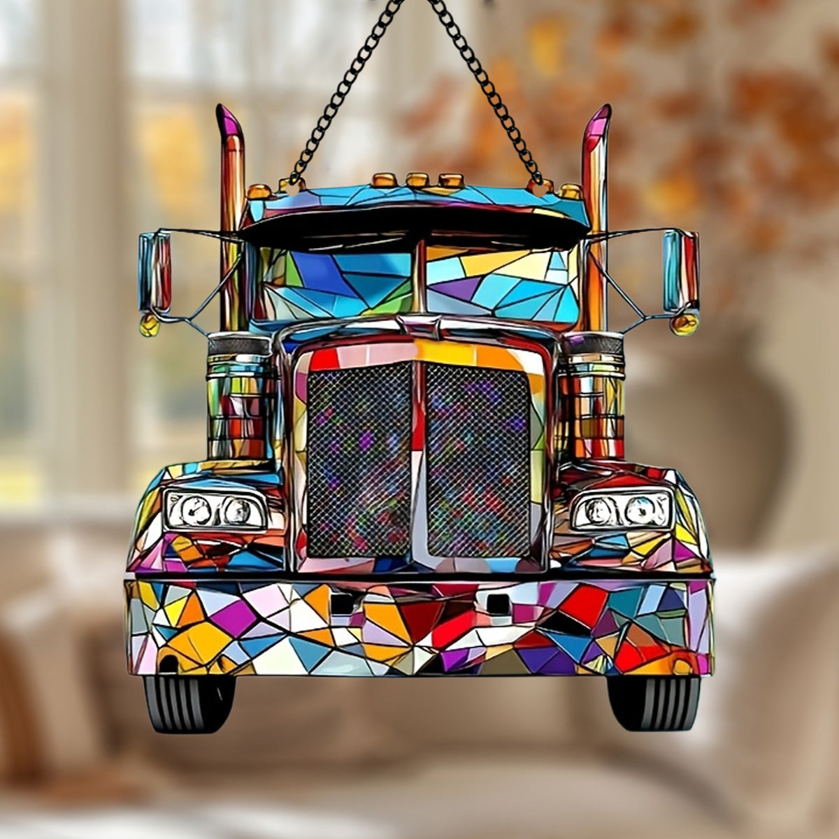Colorful Truck Window Hanging Suncatcher Ornament Gift For Truck Lovers