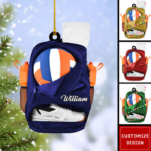Personalized Volleyball Bag Ornament-Gift for Volleyball Players-New Release