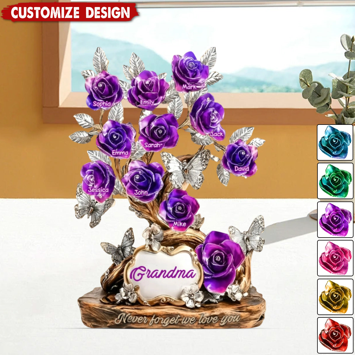 Flowers For Mom - Personalized Mother Custom Shaped Acrylic Plaque