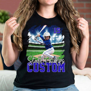 Personalized Photo Sports Shirt - Gift For Baseball,Basketball,Football,Ice Hockey,Softball Lovers