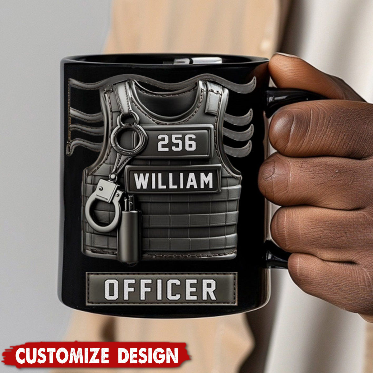 Serve And Protect - Personalized Police Officer Coffee Mug