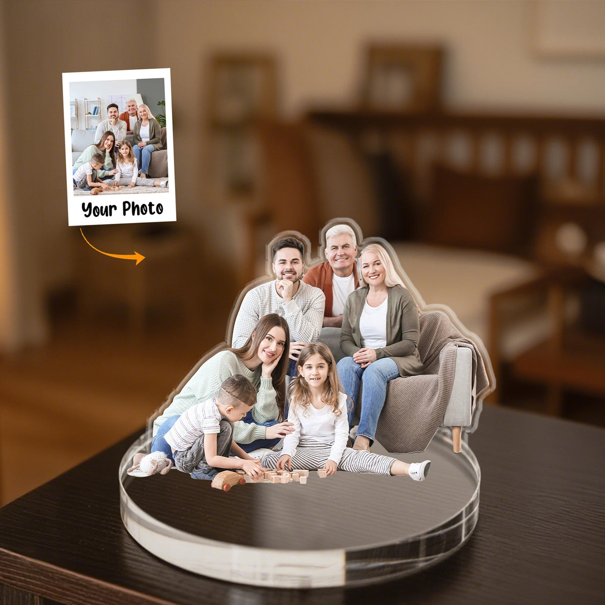 Personalized Upload Photo Acrylic Plaque - Gift for Family