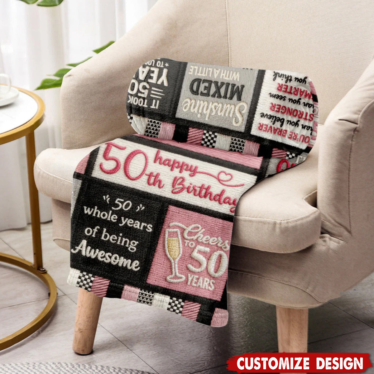 Personalized Birthday Blanket - Happy Birthday Gift