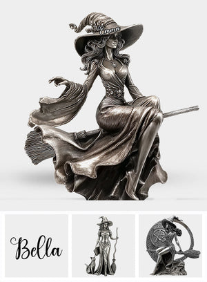 Graceful Witch - Personalized Witch Custom Shaped Acrylic Plaque
