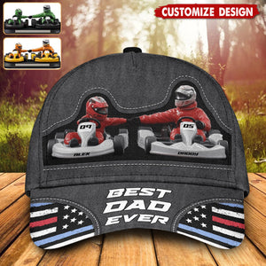 Kart Racing Loving Dad & Kid - Personalized Father Classic Cap
