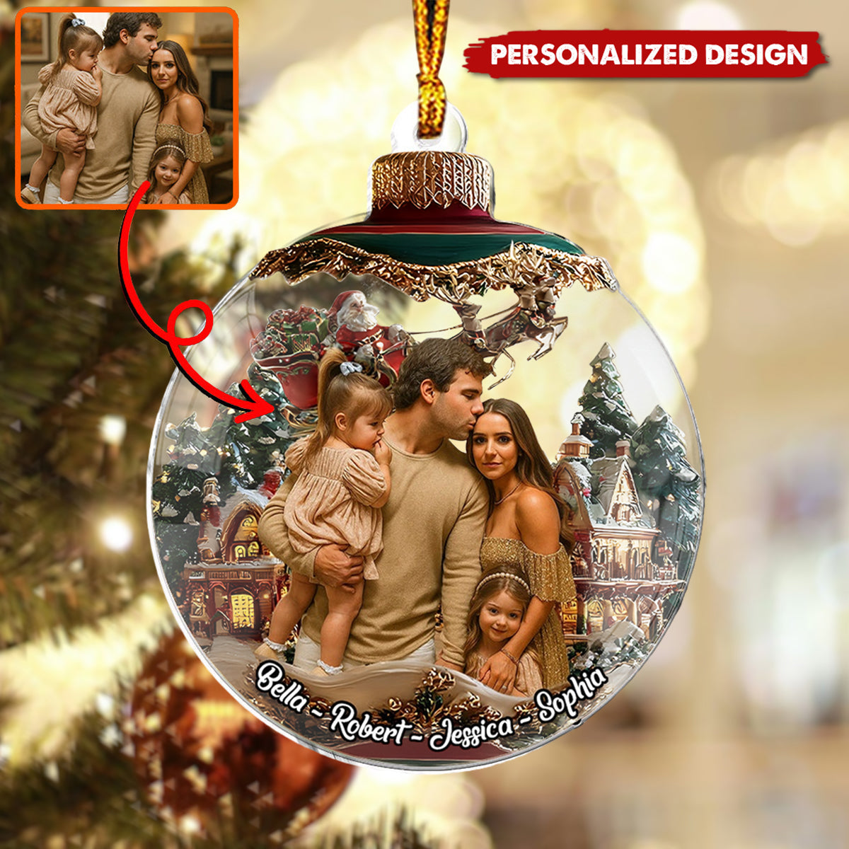 This Is Us - Personalized Family Custom Shaped Ornament