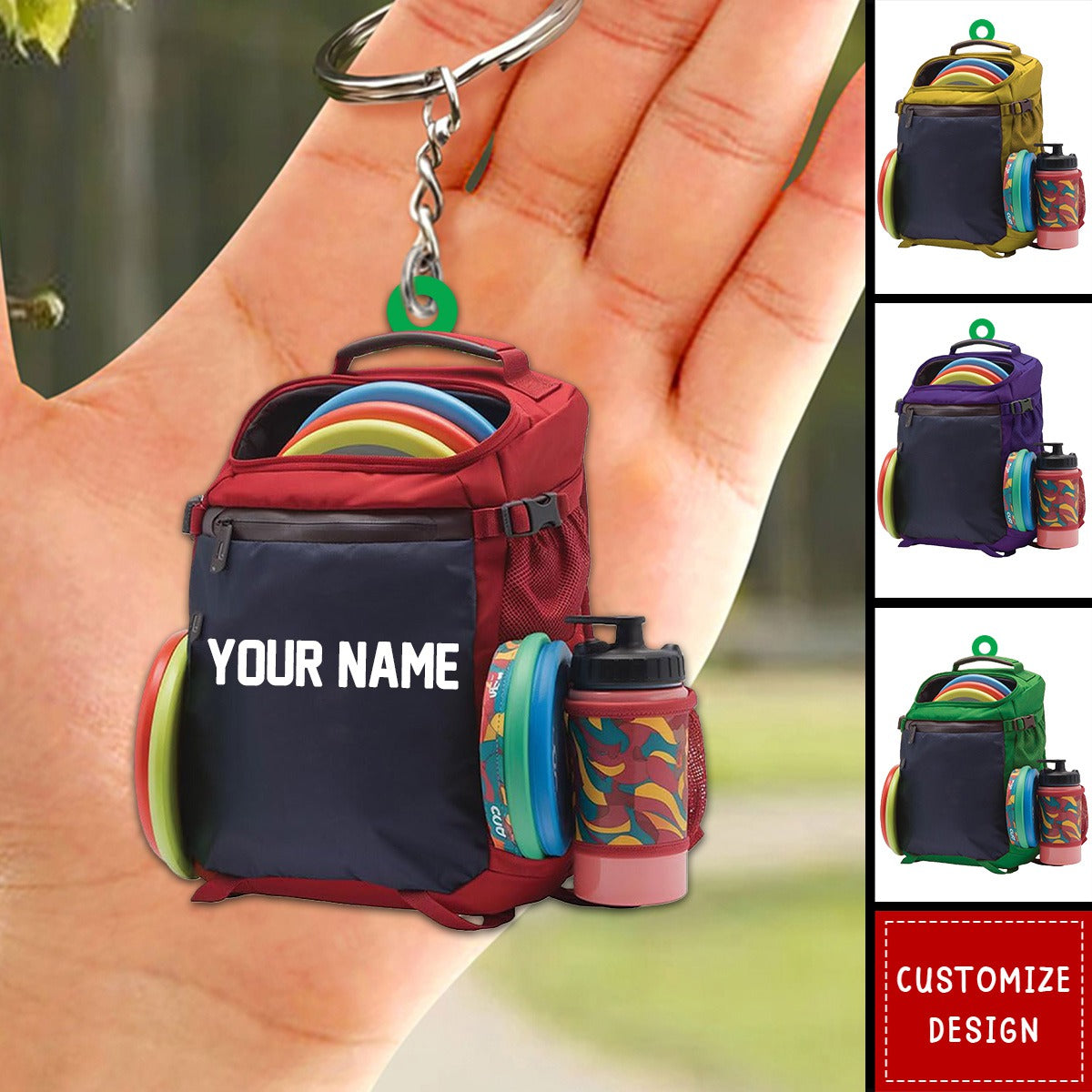 New Release Personalized Disc Golf Acrylic Keychain-Gift For Disc Golf Lovers