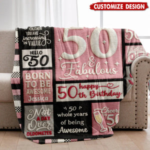 Personalized Birthday Blanket - Happy Birthday Gift