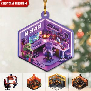 Personalized Gaming Room Christmas Ornament, Gift For Gamer-2024 New Release