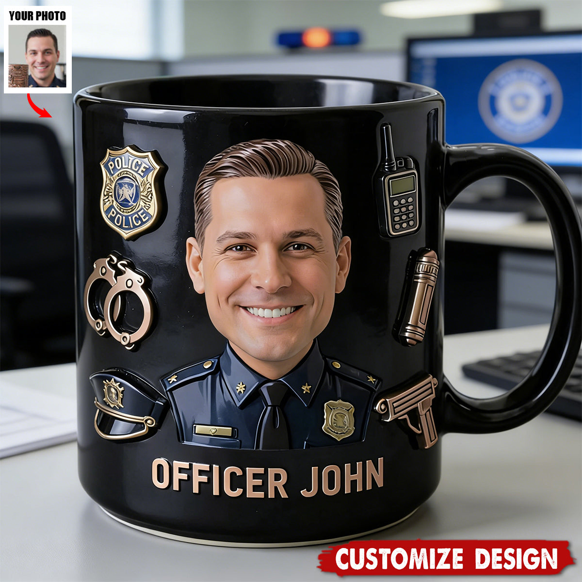 Personalized Police Officer Mug