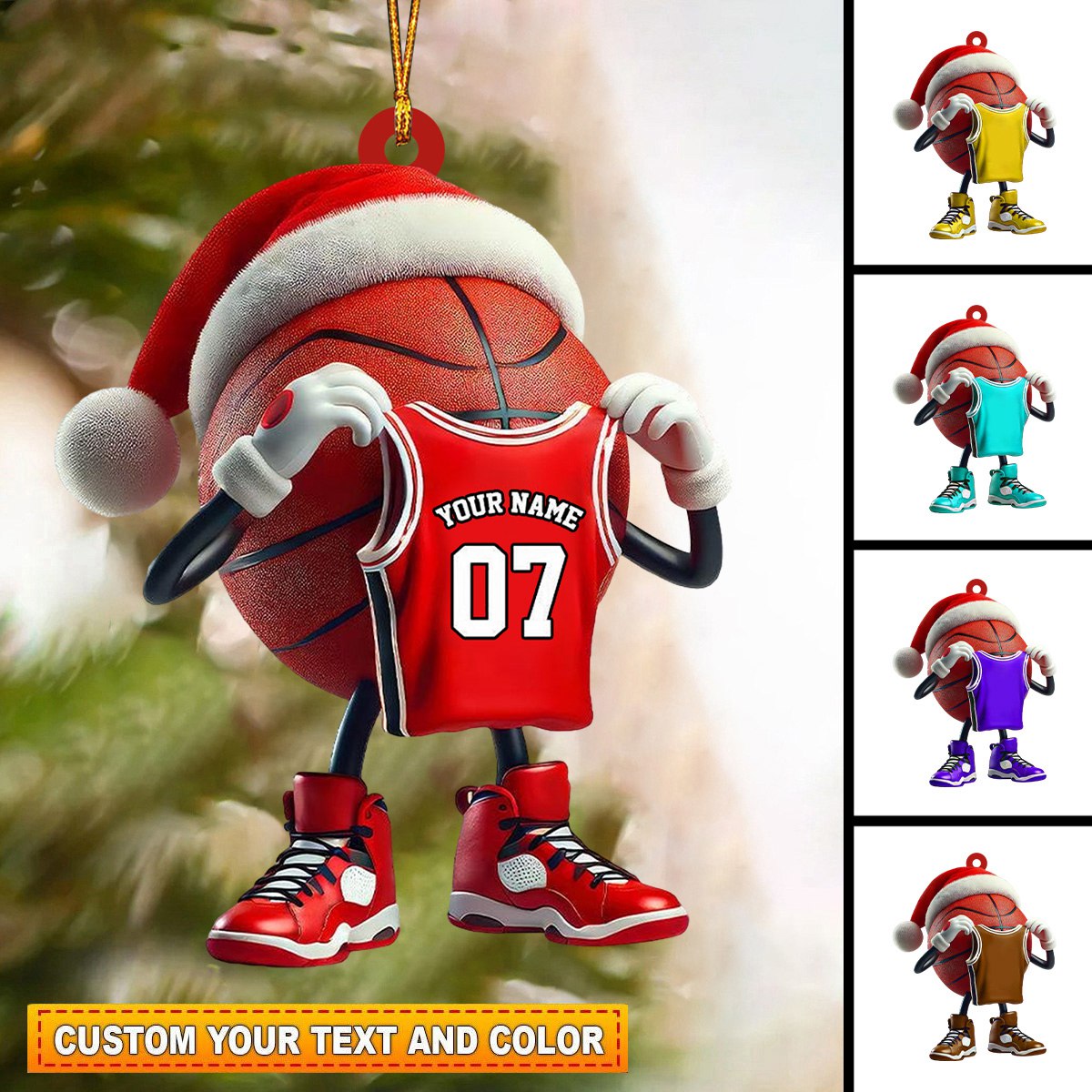 Personalized Basketball Christmas Ornament-Gift For Basketball Players and Fans-New Release