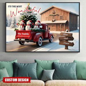 Personalized It's The Most Time Of The Year Family Poster