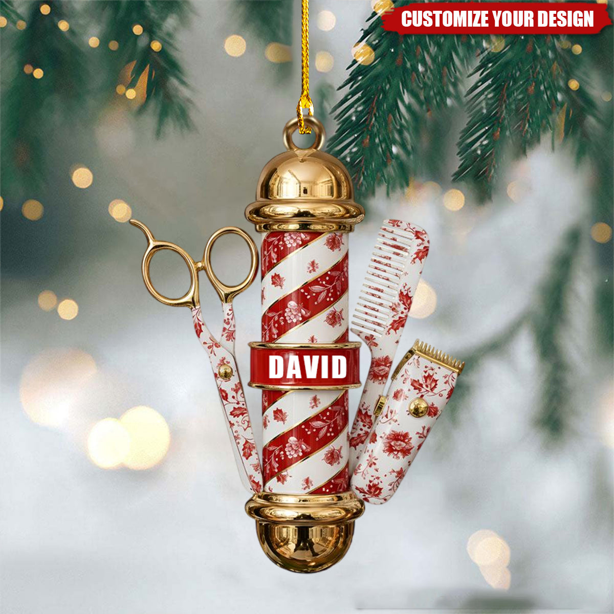 Barber's Essentials Ornament - Personalized Gifts For Barber