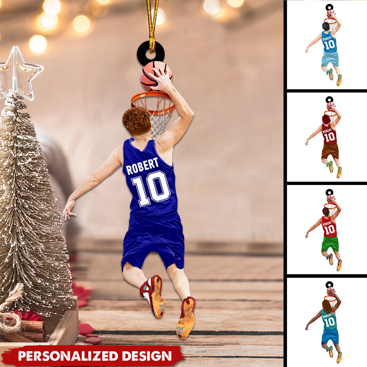Personalized Basketball Player Jumping Dunking Ornament-Gifts For Basketball Lovers-New Release