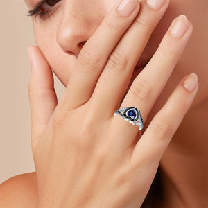 Personalized Engraved Graduation Heart Birthstone Ring, Graduation Gift