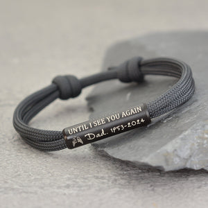 In Loving Memory Bracelet "I Will Carry You With Me" - Personalized Engraved Memorial Bracelet