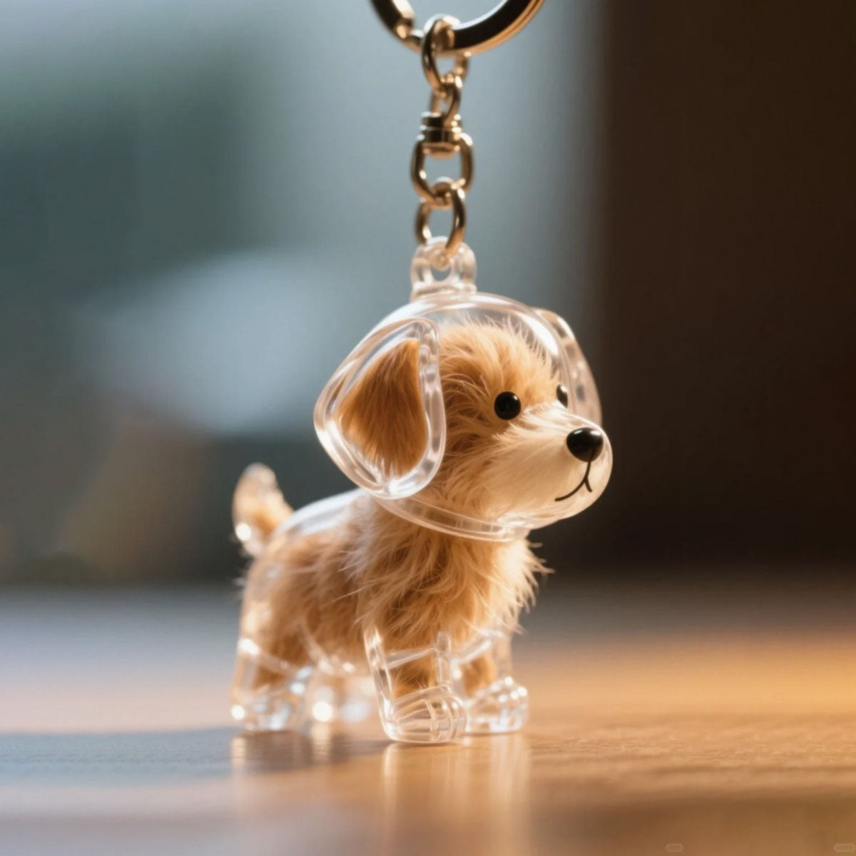 Dog Hair Collector Keychain Charm Memorial Storage Box