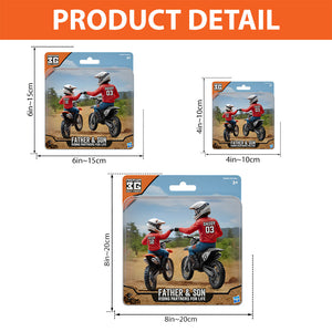 Dirt Bike Dad And Kid - Personalized Dirt Bike Shaped Acrylic Plaque
