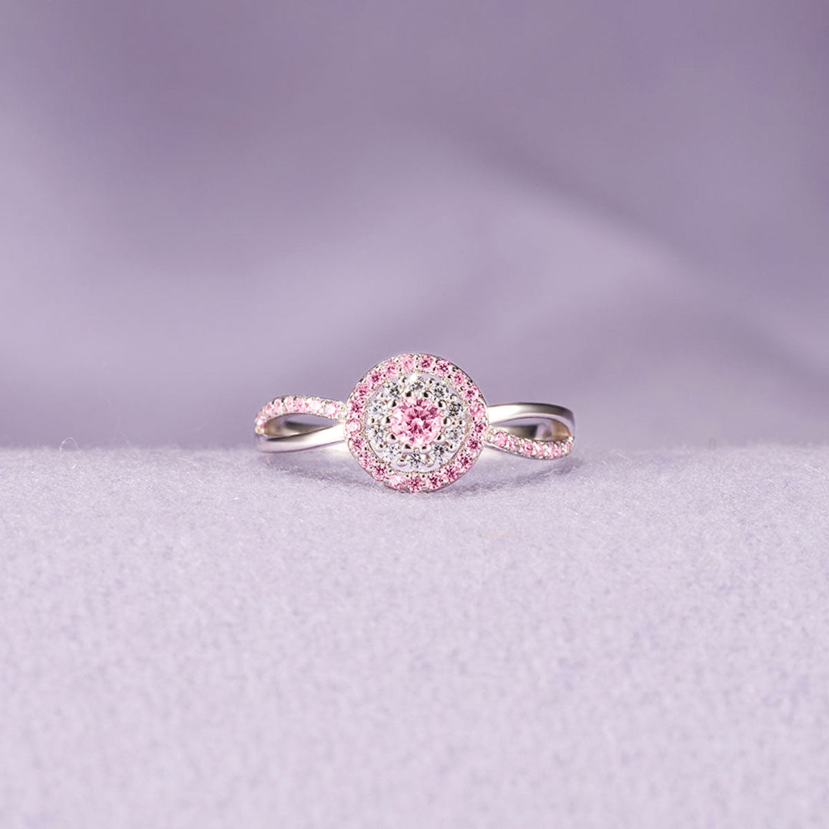 Raise Awareness Of Breast Cancer Keep Going - Pink Circle Ring