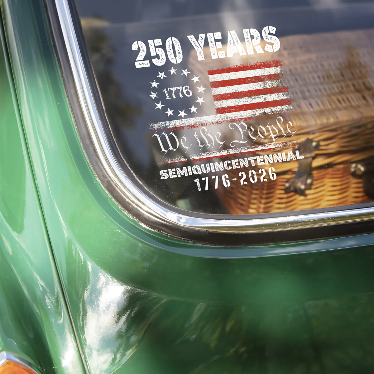Celebrate Our America 250th Anniversary United States Car Window Decal Sticker