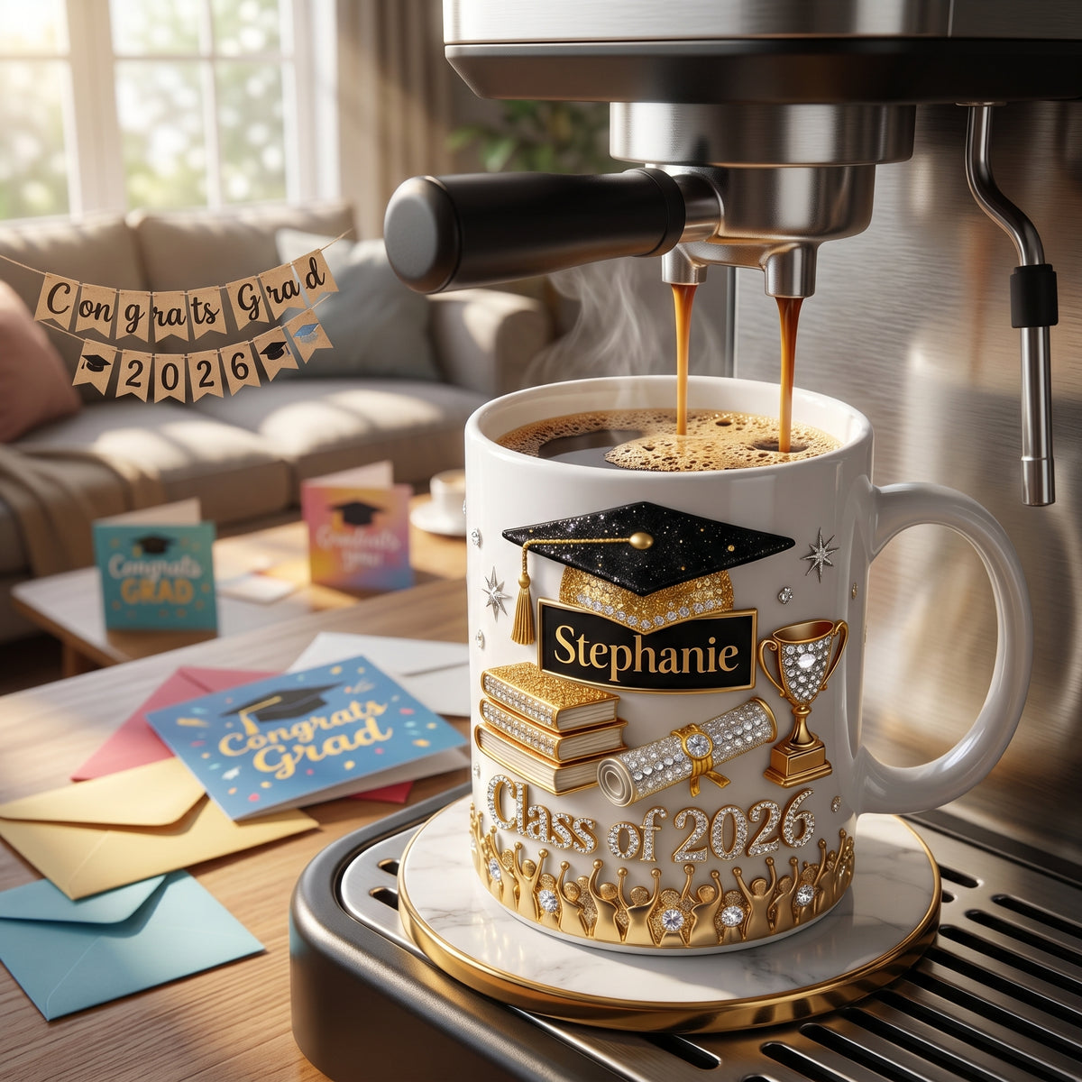 Personalized Graduation 3D Print Coffee Mug – The Perfect Graduation Gift