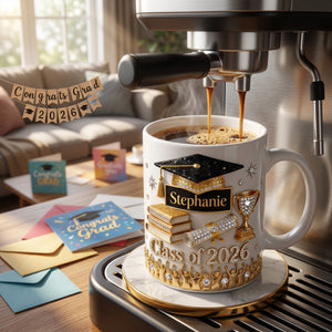 Personalized Graduation 3D Print Coffee Mug – The Perfect Graduation Gift