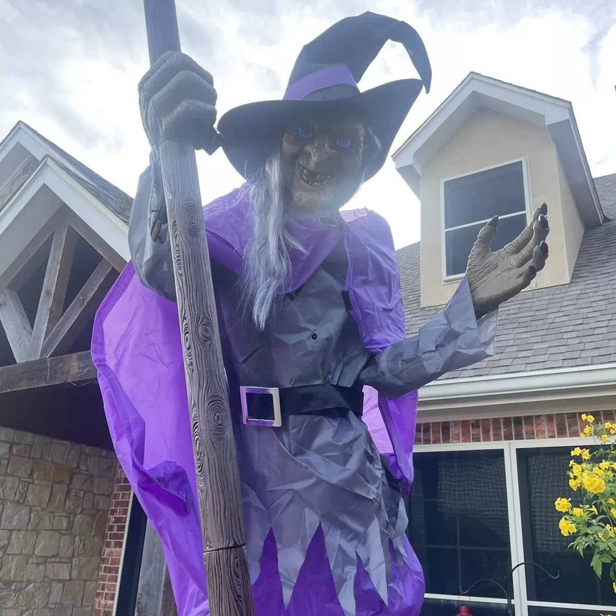 Halloween Props Garden Flying Witch