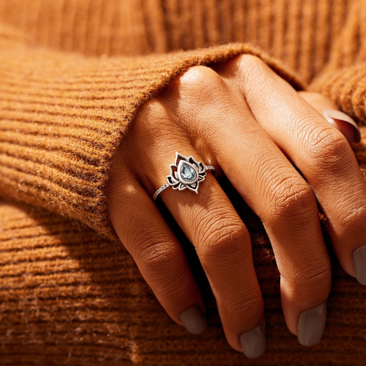 F*ck It and Begin Again Lotus Ring