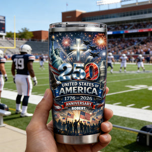 USA 250th Anniversary Tumbler - Personalized Gifts For Patriots
