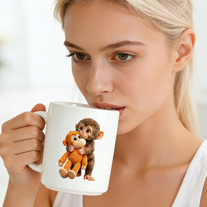 Cute Monkey Couple Mug - Gift For Him & Her