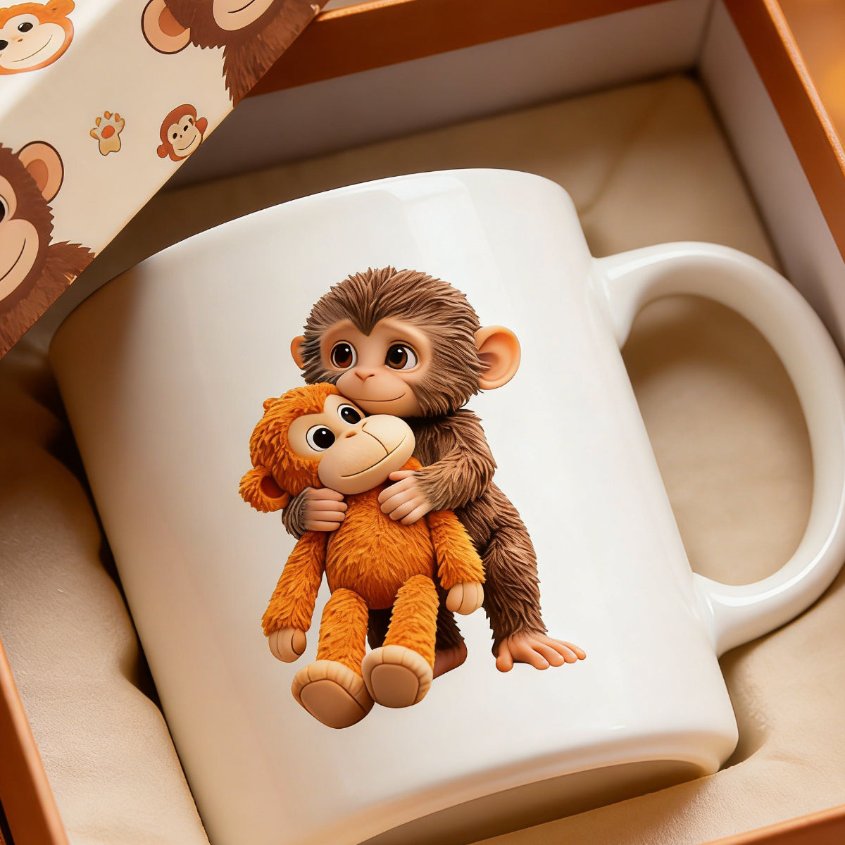 Cute Monkey Couple Mug - Gift For Him & Her