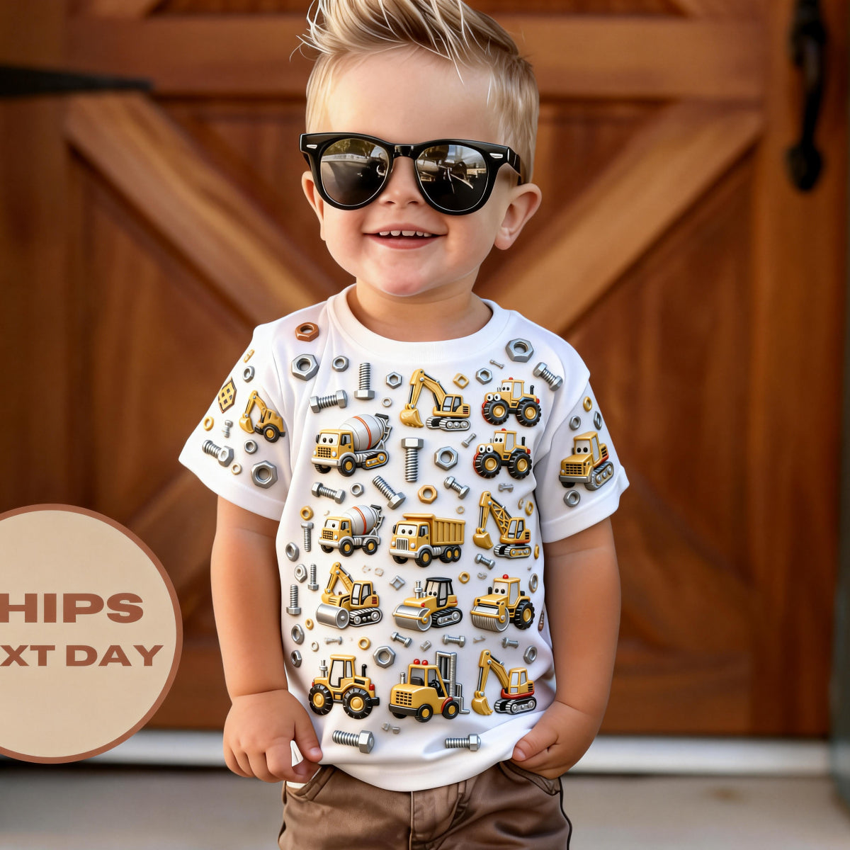 Construction Machines Kid T-Shirt