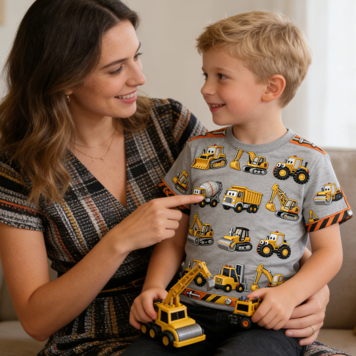 New Release-Construction Machines Kid T-Shirt