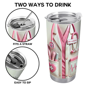Medical Appreciation Design With Stethoscope - Personalized Stainless Steel Tumbler - Gift For Medical Professionals